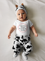 "If you think I'm cute you should see my Mom" Baby-Toddler Onesie in White